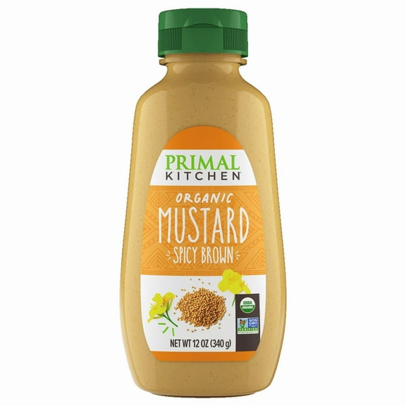 Pack of 6, Primal Kitchen Organic Spicy Brown Mustard, 12 oz