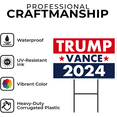 thumbnail image 4 of Trump Vance 2024 Yard Sign, Donald Trump President JD Vance Vice President 2024 Yard Sign, 18" x 12" Double-Sided Sign, Metal H-Stake, 4 of 7