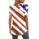 thumbnail image 4 of Día de la Independencia Moda Mujer Casual Puff Manga Corta Cuello en V Impreso Tops Blusa Pompotops  hkajfhjk468566, 4 of 7