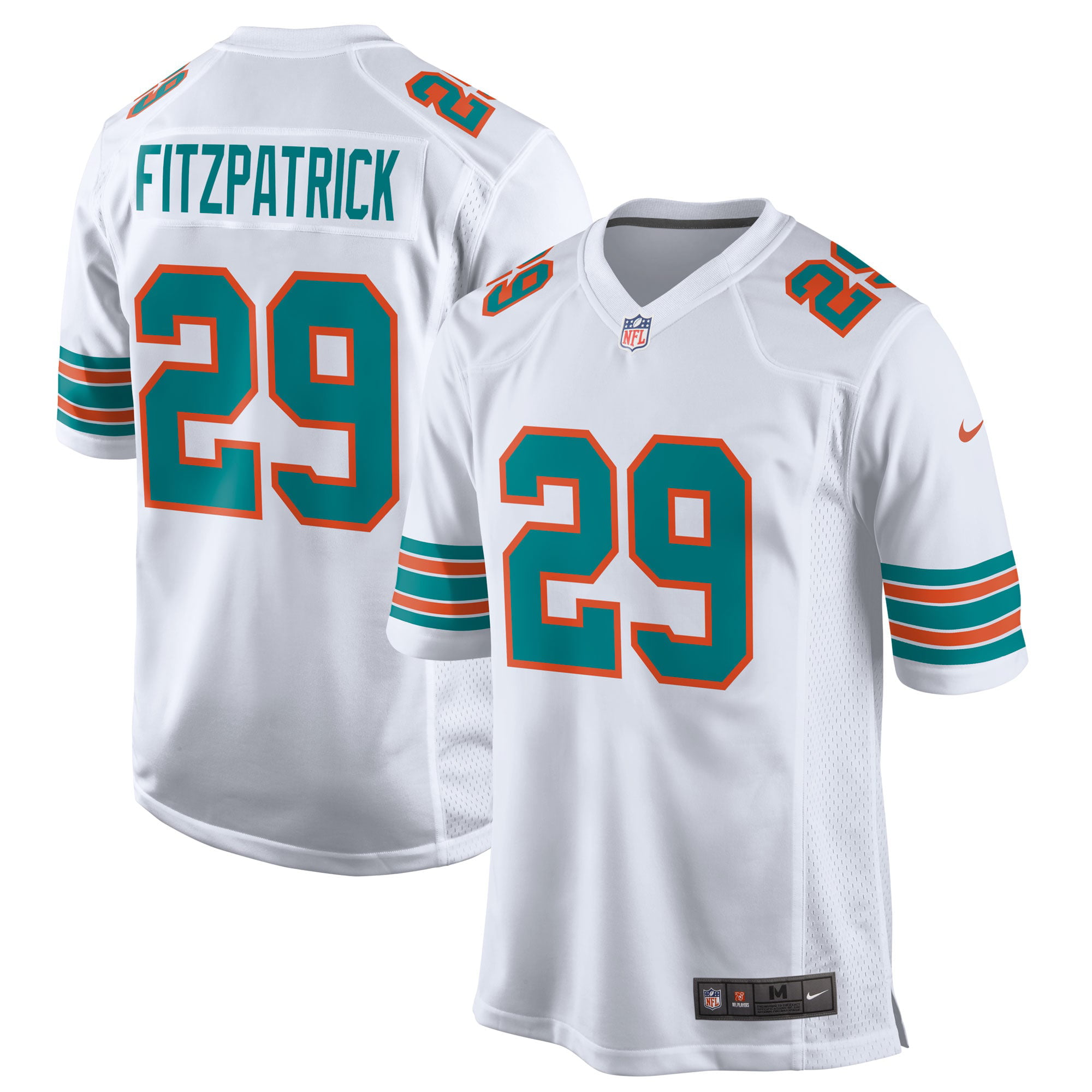 Minkah Fitzpatrick Miami Dolphins Nike Throwback Game Jersey - White ...