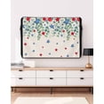 thumbnail image 3 of Outdoor TV Cover 52 to 55 Inch Weatherproof, Patriotic 4th of July Waterproof TV Screen Protector for Outside Decor with Zipper and Pocket 52"L x 30"H , Red Blue Stars Eucalyptus Leaves Beige, 3 of 7
