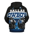 thumbnail image 3 of Football Cowboys 3D Print Hoodie Men Women Autumn Thin Pullover Sweatshirt Vintage Streetwear Tops, 3 of 6
