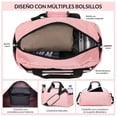 thumbnail image 2 of Bolsa De Gym Maletas Deportiva Mochila Viaje Equipaje Mano Rosa, 2 of 3