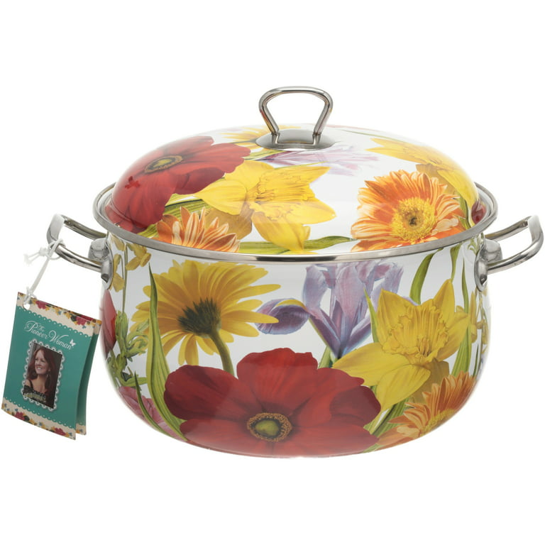 The Pioneer Woman Timeless Beauty Floral Shaped 3-Quart Dutch Oven, Purple