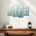 thumbnail image 2 of Elephant Stock Setting Sail To The Ocean Wall Art - Horizontal Multi Panel Canvas - Living Room Wall Decor - Transportation Multi Panel - Blue And Purple Decor By Danhui Nai - 24" x 14", 2 of 4
