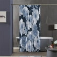 thumbnail image 2 of Small Stall 36"x72" Blue and White Floral Shower Curtain Set with Hooks,Watercolor Gentle Colors Flowers Bathroom Curtain,Modern Minimalist Waterproof Bath Curtain for Bathroom Decor, 2 of 6