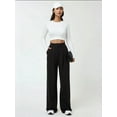 thumbnail image 4 of High Waist Elastic Crepe Palazzo Pants, 4 of 7