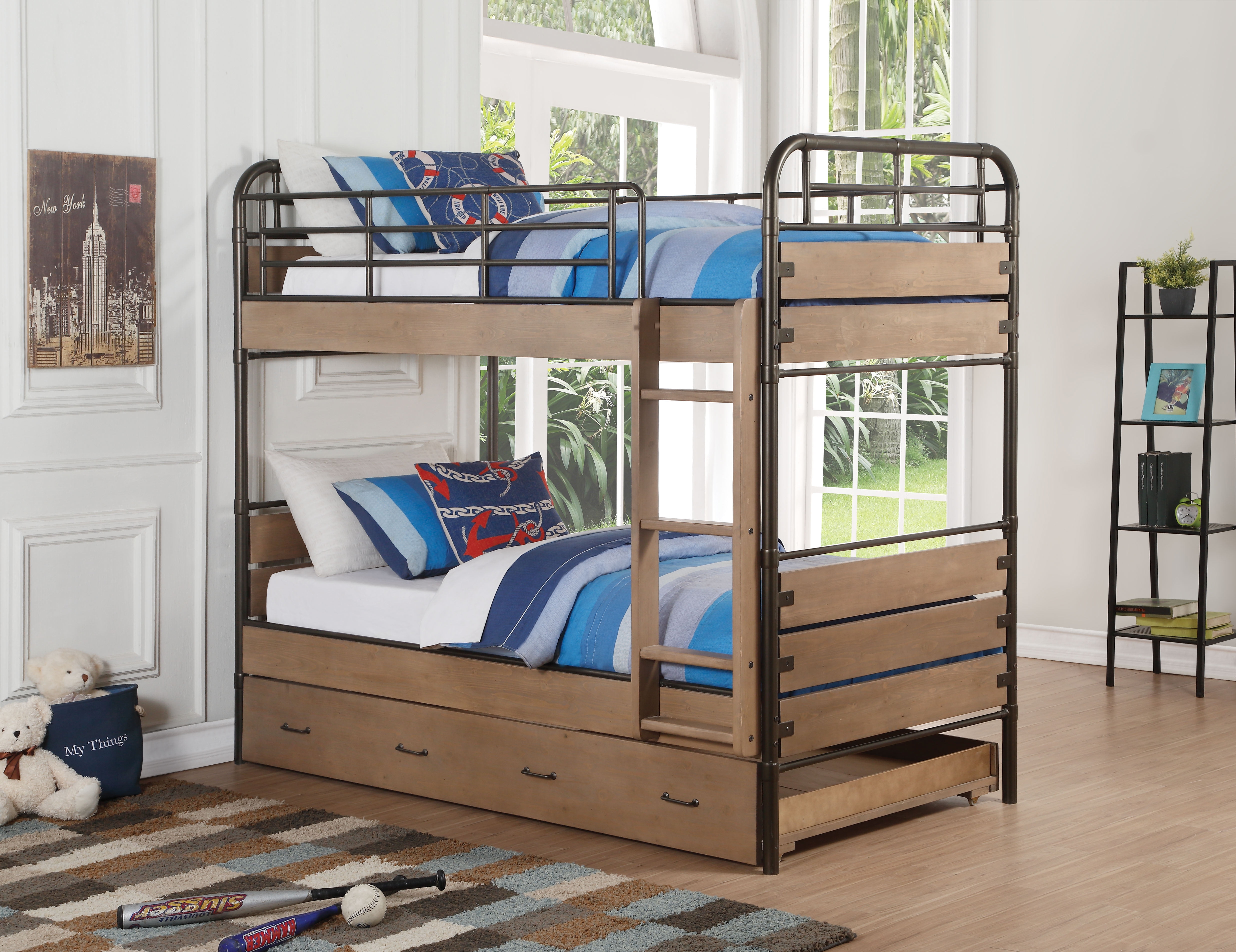 oak bunk bed
