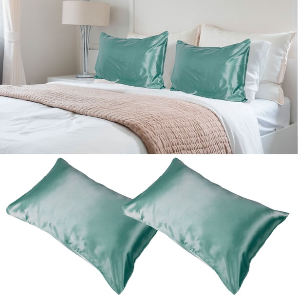 Funda De Almohada De Satén, 2 Piezas De Almohada Lujosa Y Sedosa Fundas De Almohada De Almohada De Almohada De Almohada Cubierta De Almohada Suave Con Bachas Selladas Para