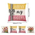 thumbnail image 3 of Spring Throw Pillow Covers 45X45CM Happy Spring Decorative Pillow Cover Soft Square Pillow Cover Home Outdoor Decoration For Sofa B, 3 of 5