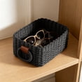 thumbnail image 5 of Small Wicker Basket, Handwoven Paper Rope Storage Baskets with Handles, Decorative Organizing Bins for Home, Desk, Bathroom Kitchen Storage Gifts, 5 of 6