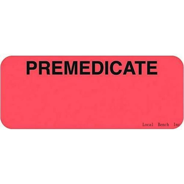  File Folder Chart Labels, A1032, Premedicate, Medical Chart Stickers