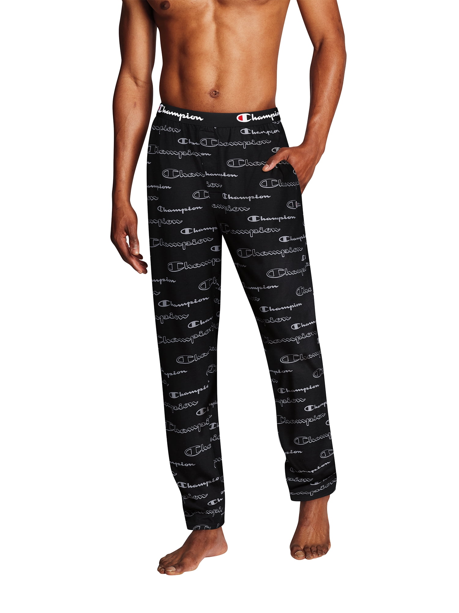 Champion Men's Henley Long Polyester/Coton Long Pyjama Sleepwear Nightwear 