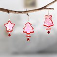 thumbnail image 6 of ZPAQI Christmas Pendant Wooden Knitted Star Bell Hanging Ornament Lightweight Pendants, 6 of 16