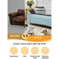 thumbnail image 5 of Blue Brown Morocco Couch Cover for Dogs, Geometric Stripes Aqua Stitching Washable Sofa Covers Slipcover for Pets Dogs Futon Cover, Couch Recliner Covers, Oversized Chair Slipcover 71"x91", 5 of 9
