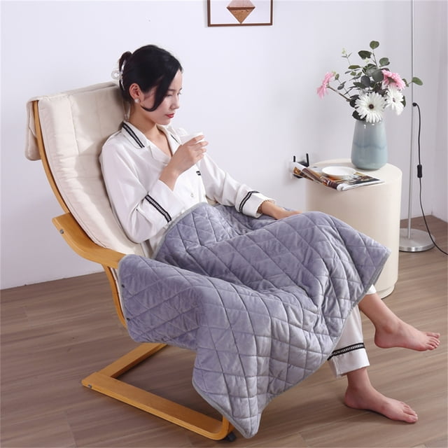 EGNMCR Electric Blankets Heated Blanket Soft 5V Electric USB Blanket Zipper Machine Washable For Home Travel Office (100x140cm/39.4x55.1inch) With 120cm Extension Line Heated Blanket