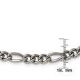 thumbnail image 2 of Primal Steel Titanium Polished 7mm Figaro Chain, 2 of 6