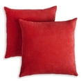 thumbnail image 1 of SoHome Chenille Cushion Covers, 2 Piece Solid Pillow Shells Set, 100% Polyester, Throw Pillow Covers Perfect for Home Décor/Bedroom/Living Room, 18"x18", Red, 1 of 6