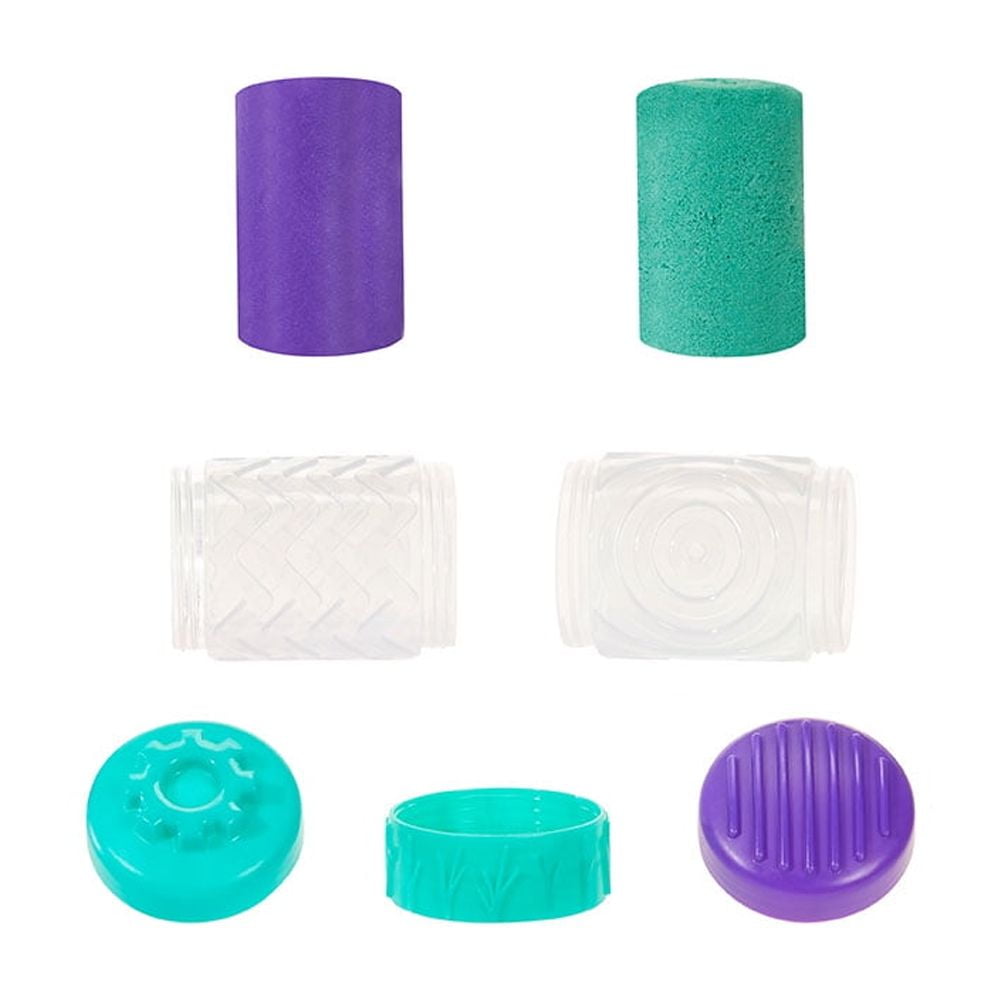 Wonder Factory Never Dry Dough & Sand Starter Set - Purple Dough + Teal Sand - Never Dries Out and Gluten Free