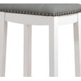 thumbnail image 2 of Angel Line Cambridge Padded Saddle Stool with Cushion, 29" Set of 2, White with Gray, 2 of 3
