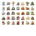thumbnail image 3 of 35pcs Charming Stickers Fairy Tale Animal Stickers Whimsical Decals for Suitcase Guitar Notebook, 3 of 9