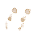 thumbnail image 4 of Airokiy Round Heart Stud Earrings Set for Women Iced Out Stud,6 Pong Stud,Opal Stud,CZ Stud Earrings Hypoallergenic Party,Wedding, 4 of 5