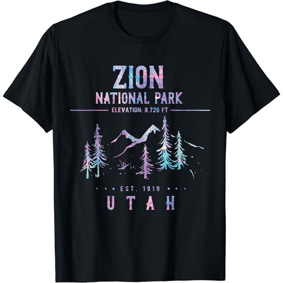 Zion National Park Vintage Badge Retro Distressed 80's T-Shirt
