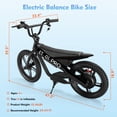thumbnail image 6 of Duodian ET-01 Pro Electric Bike for Kids, 350W Electric Balance Bike,36V 5.2-7.8Ah, 16" Pneumatic Tire with Dual Brake, 3 Speed Modes Kid Electric Motorcycle for City, 6 of 8