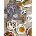 thumbnail image 4 of Spring Flowers Kitchen Dish Towels for Drying Dishes Set of 2, Farmhouse Retro Botanical Purple Blue Floral Waffle Weave Microfiber Hand Tea Bathroom Towels Quick Dry & Absorbent Towel 15.7x23.6, 4 of 7