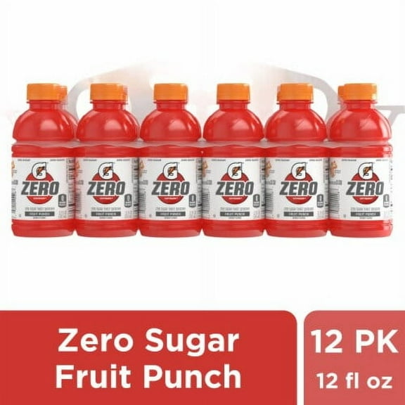 Gatorade Zero Sugar Red Fruit Punch Sports Drink Multipack Bottles 12 bottles / 12 fl oz