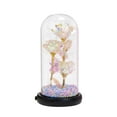 thumbnail image 2 of YOHAVEN LED Rose Flower Lamp Glass Dome Gold Foil Artificial Silk Rose Light Valentine’s Day Birthday Anniversary Wedding Romantic Gift Home Room Table Decor, 2 of 3