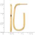 thumbnail image 2 of 14K Yellow Gold Polished J-Hoop Earrings (36.65 X 16.85) Made In Italy tf2155, 2 of 5