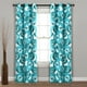 thumbnail image 1 of Paneles de cortina de ventana Lush Decor opacos con ojales florales Azul Verde azulado 38X95 Juego, 1 of 2