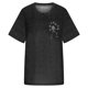 thumbnail image 3 of Puntoco Blusa de manga corta casual con estampado de mangas caídas vintage para mujer Puntoco Puntoco-2964, 3 of 9