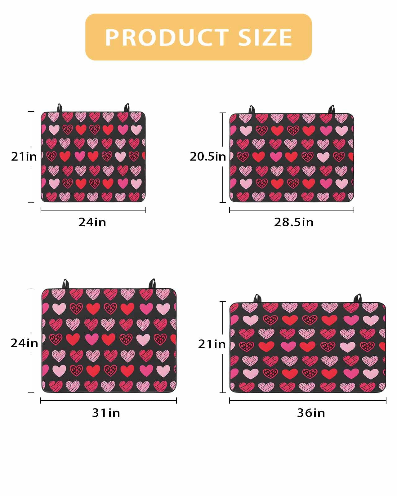 Large Induction Cooktop Protector Mat Valentine's Day Stove Top Covers for Electric Stove, Love Heart Modern Abstract Art Romantic Decorative Stove Burner Cover Mats, Glass Top Stove Cover