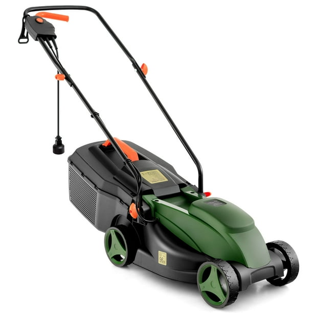 Costway Electric Corded Lawn Mower 10 AMP 13 Inch Walk Behind Lawnmower with Collection Box