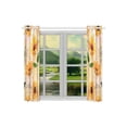 thumbnail image 3 of CADecor Retro Vintage Window Kitchen Curtain, Sunflower Yellow Window Treatment Panel Curtains,26x39 inches,Set of 2, 3 of 3
