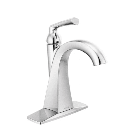 Delta 15899LF Chrome Pierce 1-Handle Single Hole 4" Centerset Bath Faucet