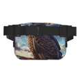 thumbnail image 3 of Gaeub Sac Banane Imprimé Aigle Chauve Ciel Nocturne avec Bandoulière Réglable, Sac de Taille Double Couche Carré, pour Exercice Course Voyage Randonnée, 3 of 9