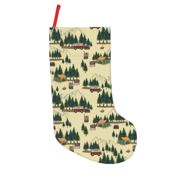 Goofa Camping Caravan 1 for Christmas Stockings, 18inch Xmas Hanging Stocking Decorations for Christmas Party Family Decor