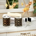 thumbnail image 4 of Yayeee 2 Pack Qtip Holder Bathroom Cotton Swab Canister with Lid Clear Dispenser Set, Black Geometric, 4 of 6