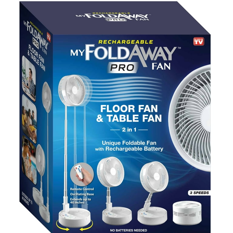 My Fan Rechargeable Fan Portable Lightweight Compact Fan Extends 40” 3 Speed Modes 10 Hour Battery Life Desk Fan Office & Bedroom Use - Walmart.com