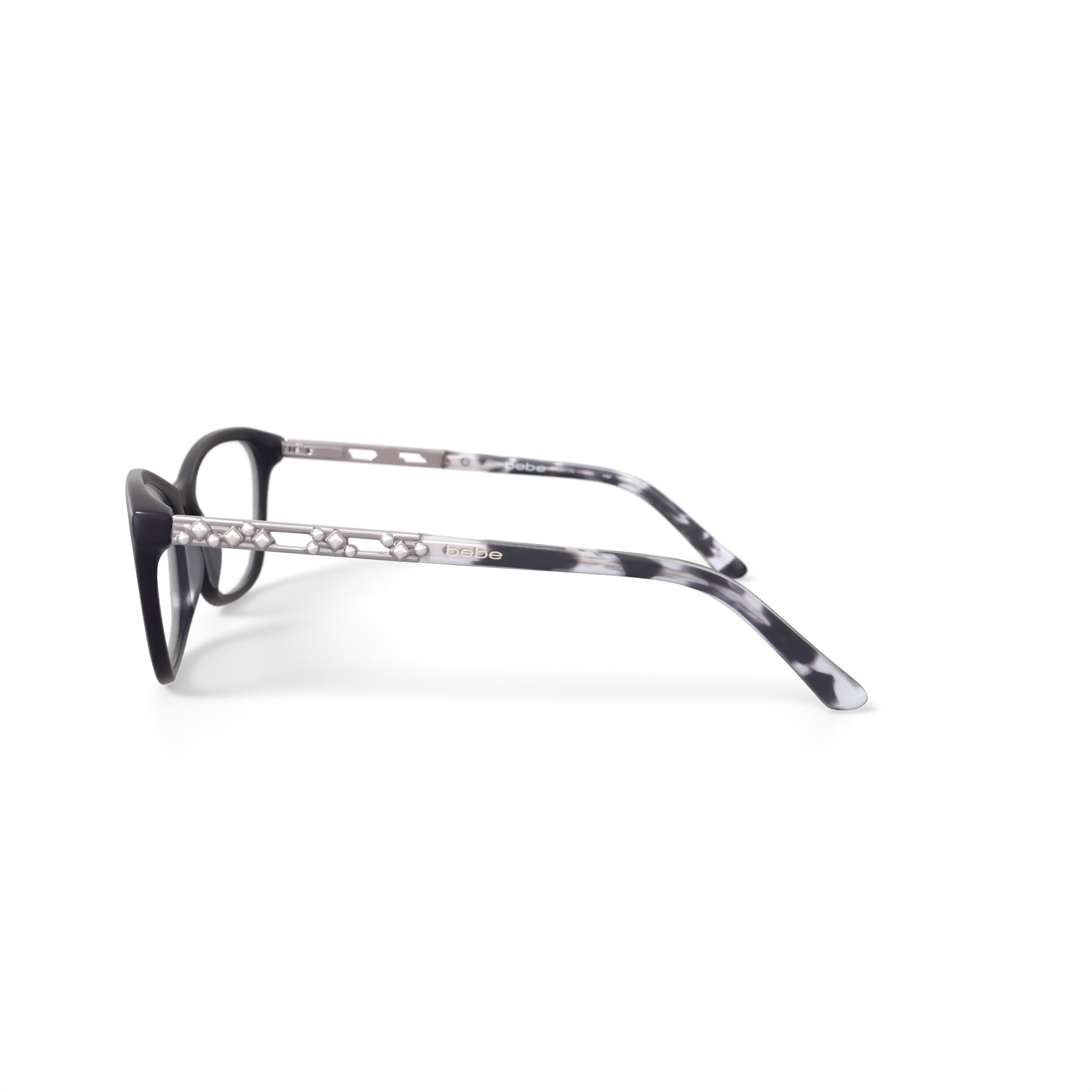 Bebe Women's BB4174 Prescription Eyeglasses with Case, Jet Black