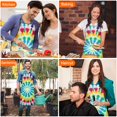 thumbnail image 7 of Colorful Rainbow Tie Dye Spiral Pattern Apron-Garden Aprons for Women with Pockets-Cotton Linen Waterproof Kitchen Cooking Gardening Aprons Adjustable for Kitchen,Cooking,BBQ and Salon 33x27 Inch, 7 of 7