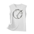 thumbnail image 4 of Midsumdr Baseball Mom Shirt,Baseball Tee for Game Day Baseball Love Graphic Tee Shirts Women Summer Baseball Print Sleeveless Shirt Women Casual Loose Tops White Shirt Tank Tops, 4 of 4