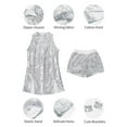 thumbnail image 5 of LOLANTA Girls Sequins Dance Clothes Dress Sparkle Hip Hop Jazz Dance Outfit, Sleeveless Top and Shorts, 5 of 6