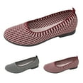 thumbnail image 3 of CPNG Women Flat Shoes Round Toe Ballet Lightweight Leisure Shoes with Arch Support Washable Comfortable Casual Knit Shoes Everyday House Shoes, 3 of 7