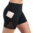thumbnail image 1 of Shorts de baño para mujer con bolsillos, pantalones cortos de traje de baño de cintura alta, pantalones cortos, 1 of 5
