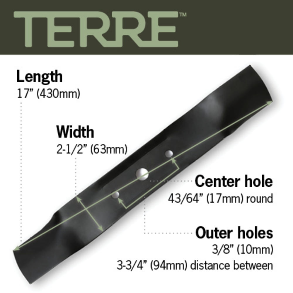 Terre 48 Inch Hi Lift Lawn Mower Blades for John Deere, Sabre, Scott's