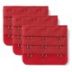 thumbnail image 1 of Extensores de tirantes de sujetador elásticos de 3 ganchos y 3 filas para mujeres, color rojo, 1 of 5